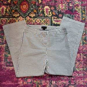 Adrienne Vittadini Women's Blue and White Striped Straight Leg Jeans